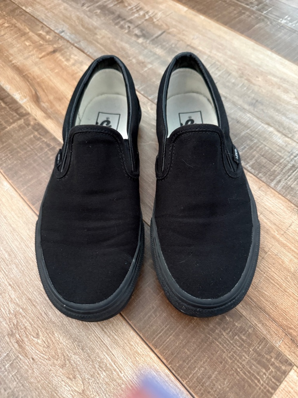Vans Black Slip-On Canvas Shoes